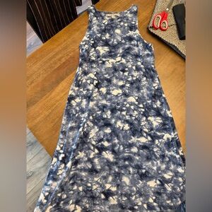 Athleta Blue and White Dress